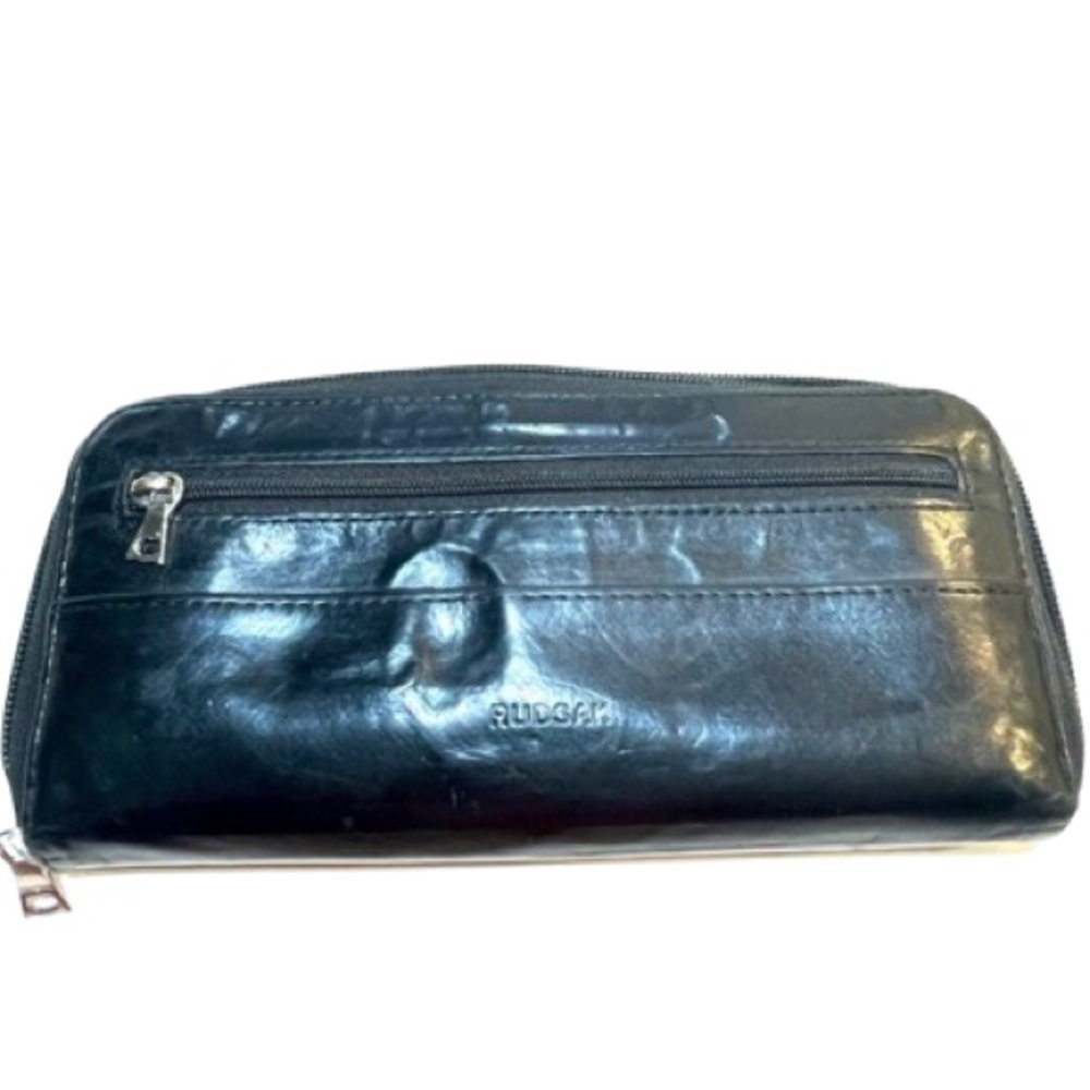 RUDSAK BLACK LEATHER WALLET